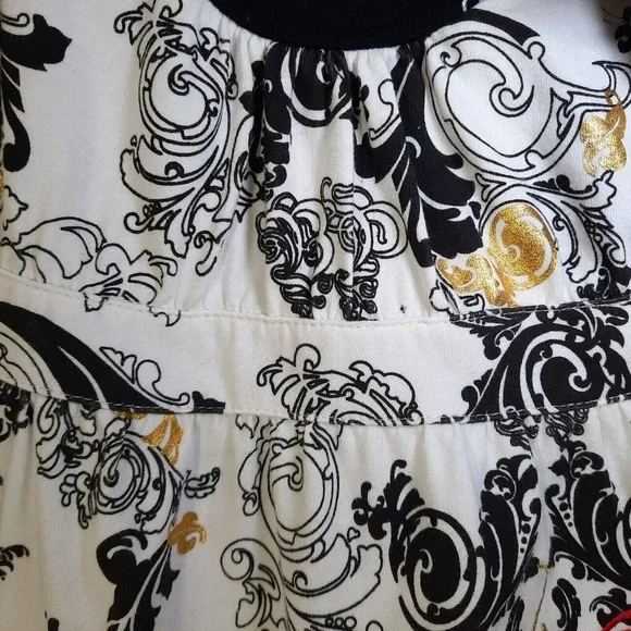 Y2K‎ Baby Phat Girl Dress 5 6 White Embroidered Ruffle Bow Gold Cat Logo Cottage - Picture 6 of 13